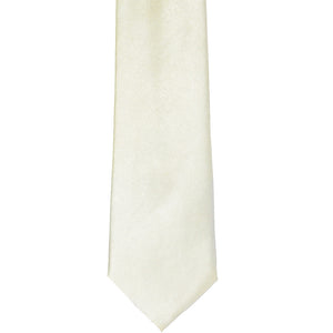 The front of a pearl slim tie, laid out flat
