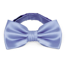 Load image into Gallery viewer, A periwinkle solid color bow tie with a pre-tied band collar