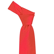 Load image into Gallery viewer, Knot tied on a poppy red necktie