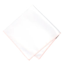 Load image into Gallery viewer, A white tipped pocket square with princess pink edges