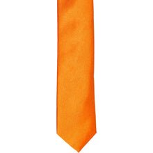Load image into Gallery viewer, Front of a pumpkin orange skinny tie