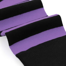Load image into Gallery viewer, Men's Purple and Black Striped Socks