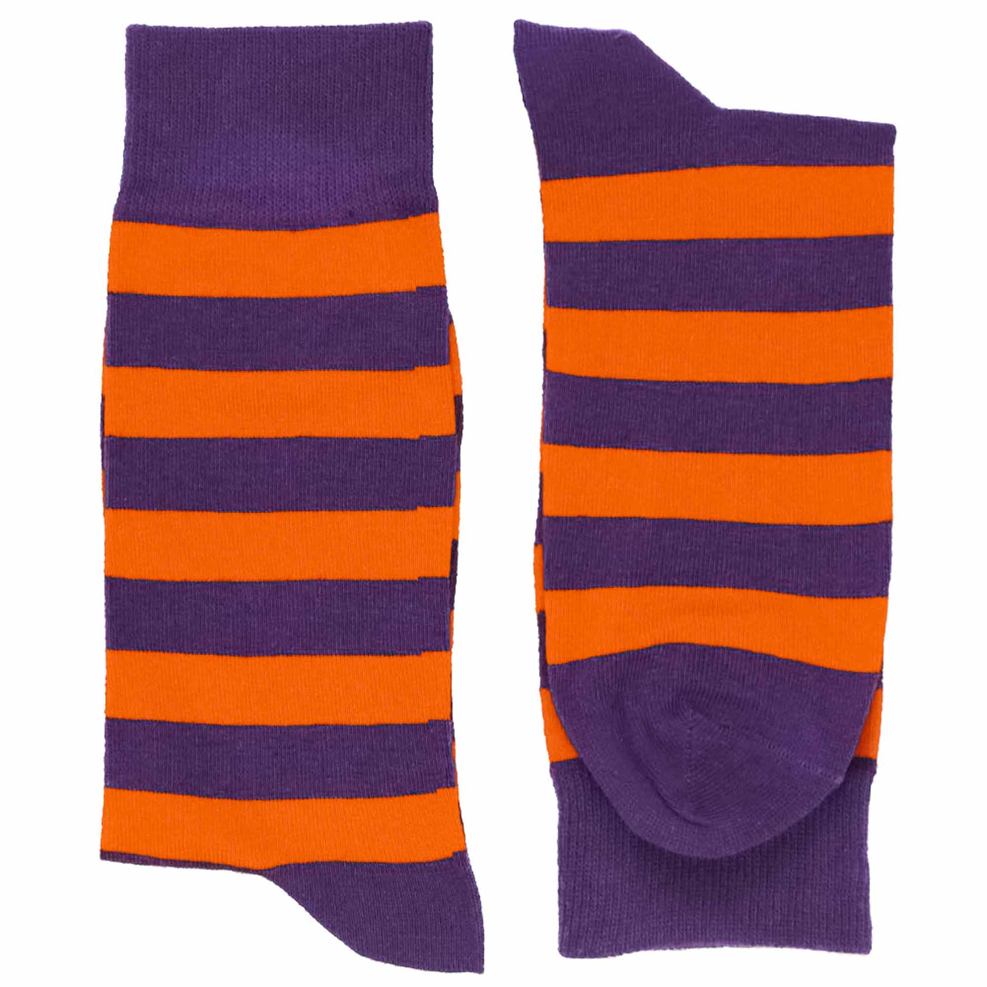 purple and orange dress socks Men's variegated wool stripe socks