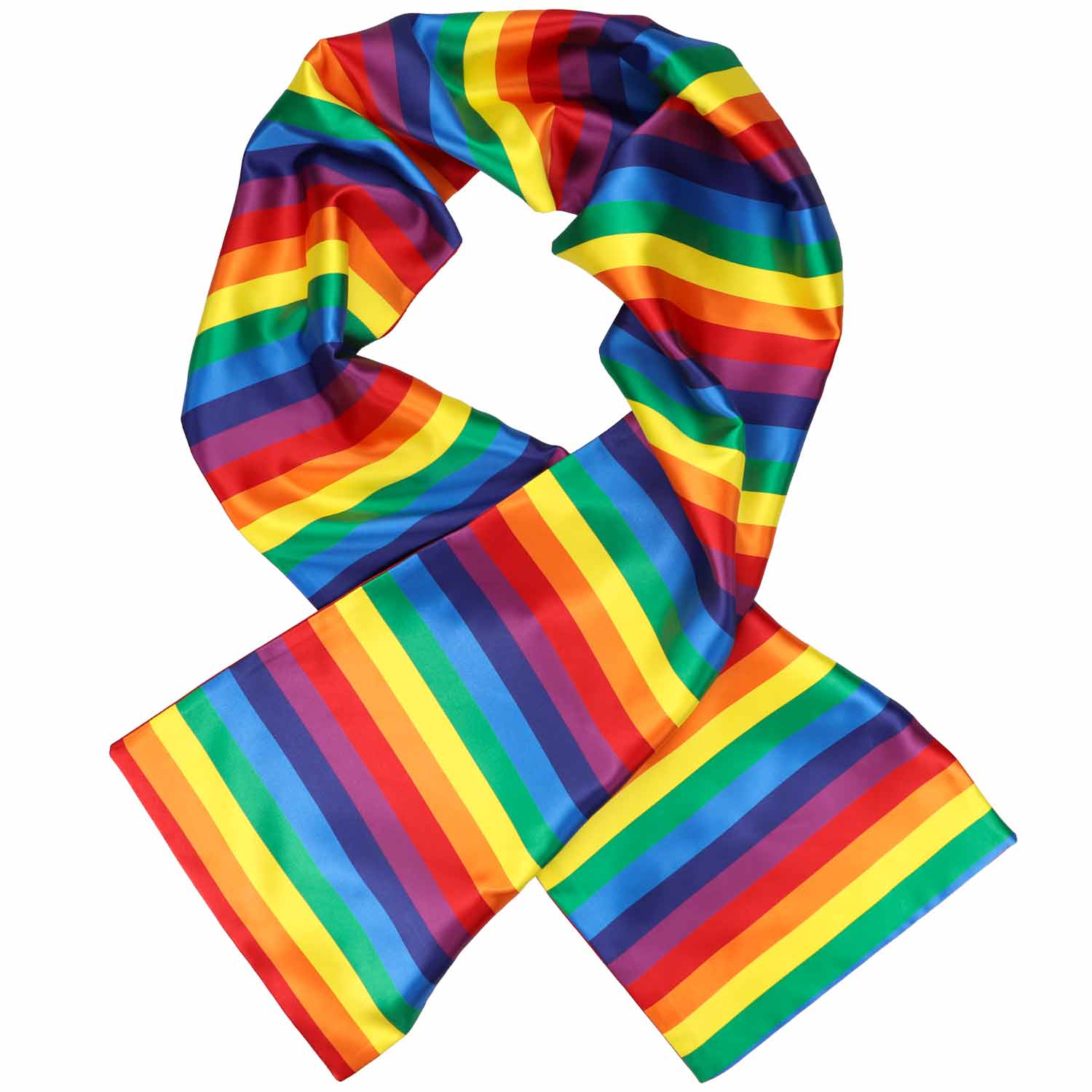 Rainbow Striped Scarf Shop at TieMart – TieMart,