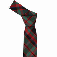 Load image into Gallery viewer, Plaid Christmas tie with festive red and green pattern background