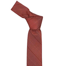 Load image into Gallery viewer, Knot on a red glen plaid necktie
