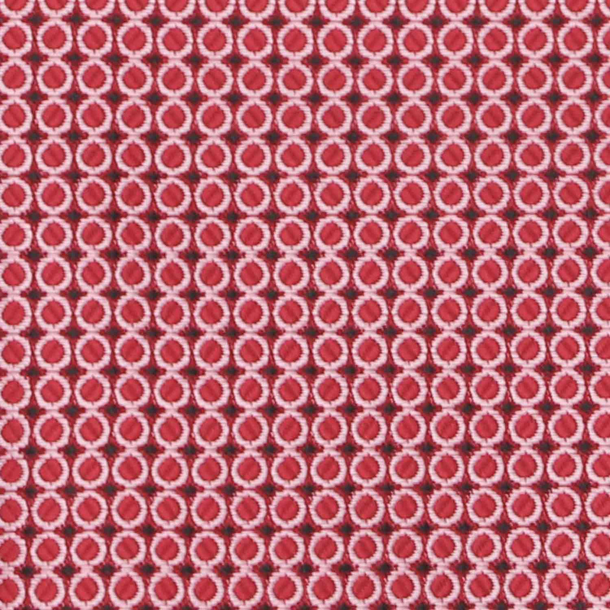 TieMart Men's Solid Red Zipper Necktie – Pre-Tied 20-Inch Zipper Tie For Easy Wear (100% Polyester)