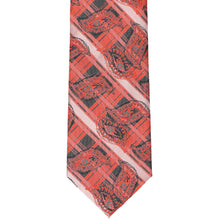 Load image into Gallery viewer, Red paisley pattern tie on a white background