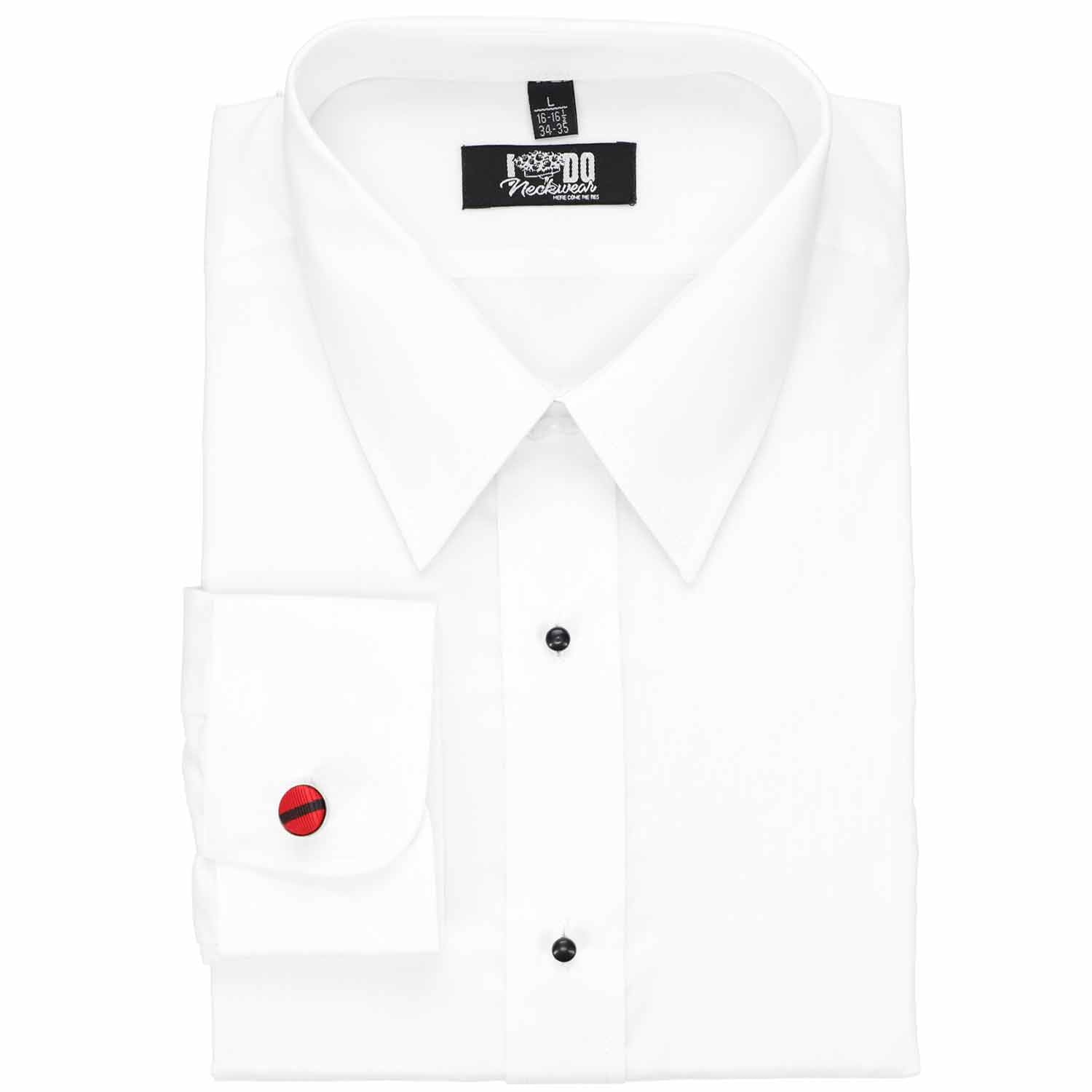 Red Pattern Fabric Cufflinks TieMart Red Pattern Fabric Cufflinks TieMart