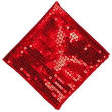 Load image into Gallery viewer, A red sequin pocket square