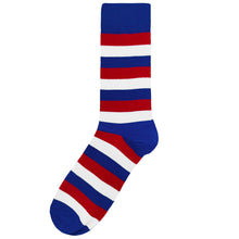 Load image into Gallery viewer, Men&#39;s Red, White and Blue Striped Socks