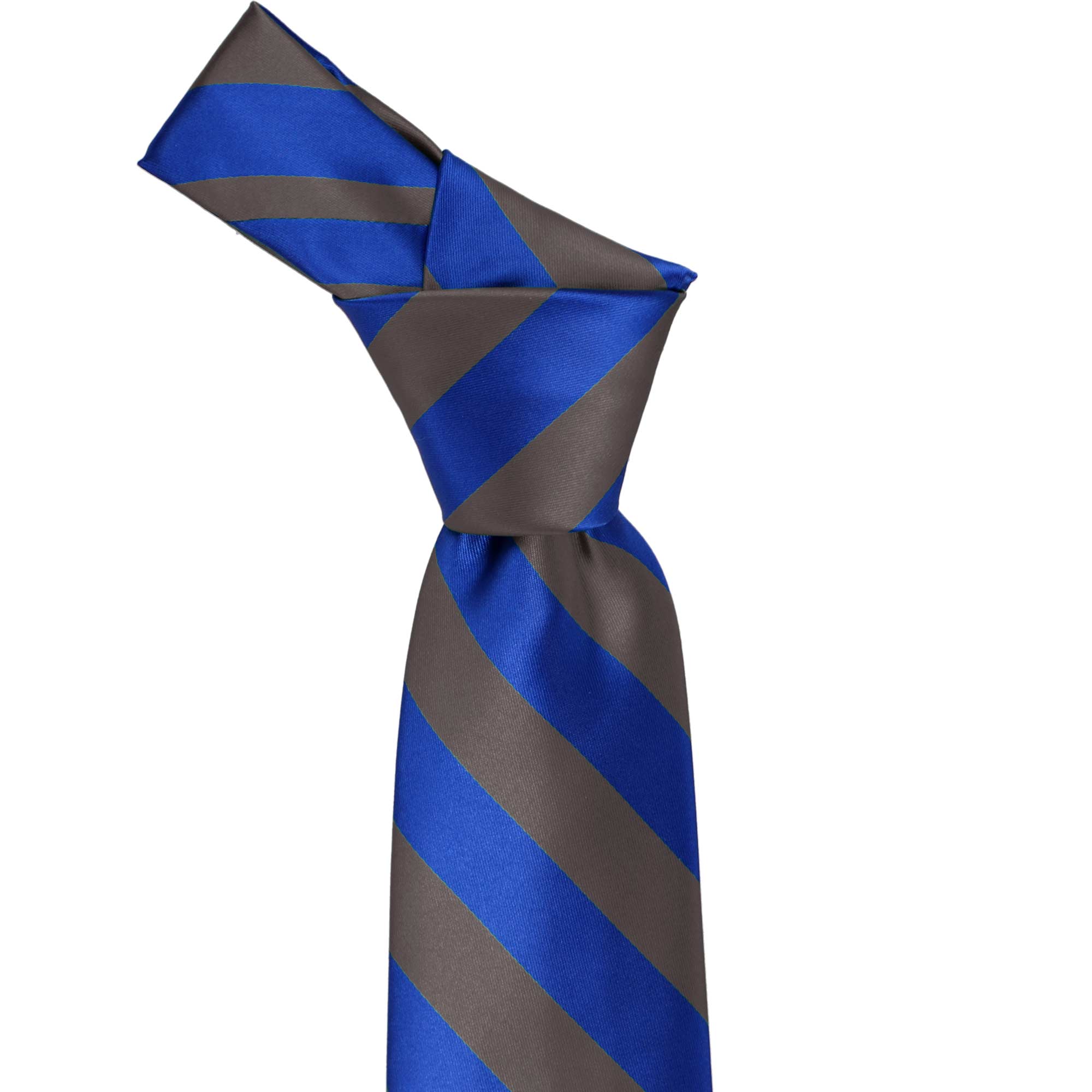 Royal Blue And Dark Gray Striped Tie Shop At TieMart TieMart Inc royal-blue-and-dark-gray-striped-tie-shop-at-tiemart-tiemart-inc