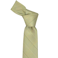 Load image into Gallery viewer, Knot on a lemon yellow glen plaid necktie