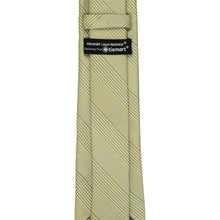 Load image into Gallery viewer, Tag on the back of a lemon yellow glen plaid tie