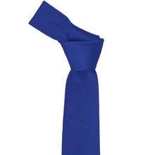 Load image into Gallery viewer, Sapphire herringbone tie with a knot at the top