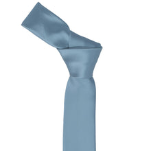 Load image into Gallery viewer, Serene blue skinny tie with a knot at the top