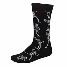 Load image into Gallery viewer, Black and white skeleton sock