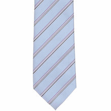 Load image into Gallery viewer, Light blue tie with diagonal stripes on a white background