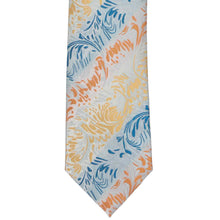 Load image into Gallery viewer, Bold blue and orange pattern tie, front