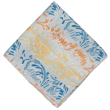 Load image into Gallery viewer, Bold blue and orange pattern pocket square
