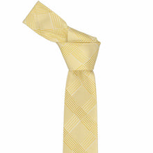 Load image into Gallery viewer, Knot on a sunflower yellow glen plaid slim tie