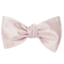 Load image into Gallery viewer, Tea rose pink self-tie bow tie, tied