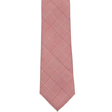 Load image into Gallery viewer, Front view of a persimmon glen plaid necktie