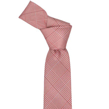 Load image into Gallery viewer, Knot on a persimmon glen plaid tie