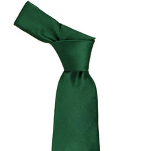 Load image into Gallery viewer, Hunter green silk knotted tie