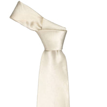 Load image into Gallery viewer, Ivory knotted necktie on a white background