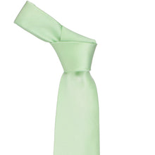 Load image into Gallery viewer, Knotted light mint green silk tie