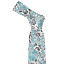 Load image into Gallery viewer, Knot on a turquoise floral tie