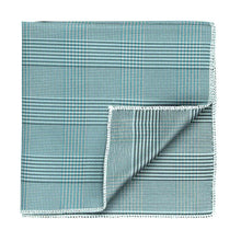 Load image into Gallery viewer, Turquoise glen plaid pocket square