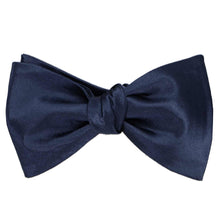 Load image into Gallery viewer, Twilight blue self-tie bow tie, tied