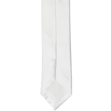 Load image into Gallery viewer, White skinny tie back on a white background