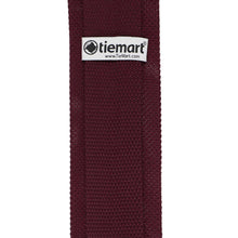 Load image into Gallery viewer, Wine colored knit tie with Tiemart logo on a white background