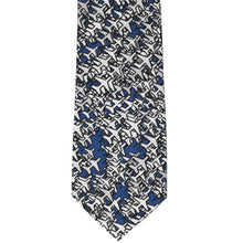 Load image into Gallery viewer, Front view blue and gray airplane necktie
