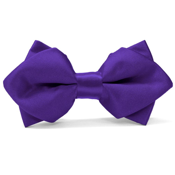 Amethyst Purple Diamond Tip Bow Tie