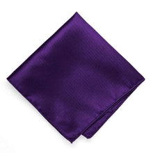 Load image into Gallery viewer, Amethyst Purple Herringbone Silk Pocket Square