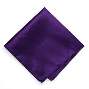 Amethyst Purple Herringbone Silk Pocket Square