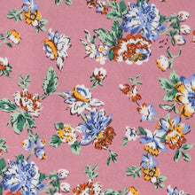 Load image into Gallery viewer, Deep mauve floral fabric