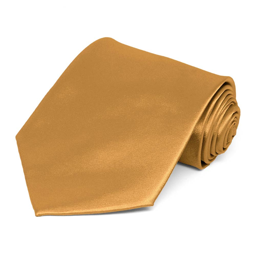 Antique Gold Solid Color Necktie
