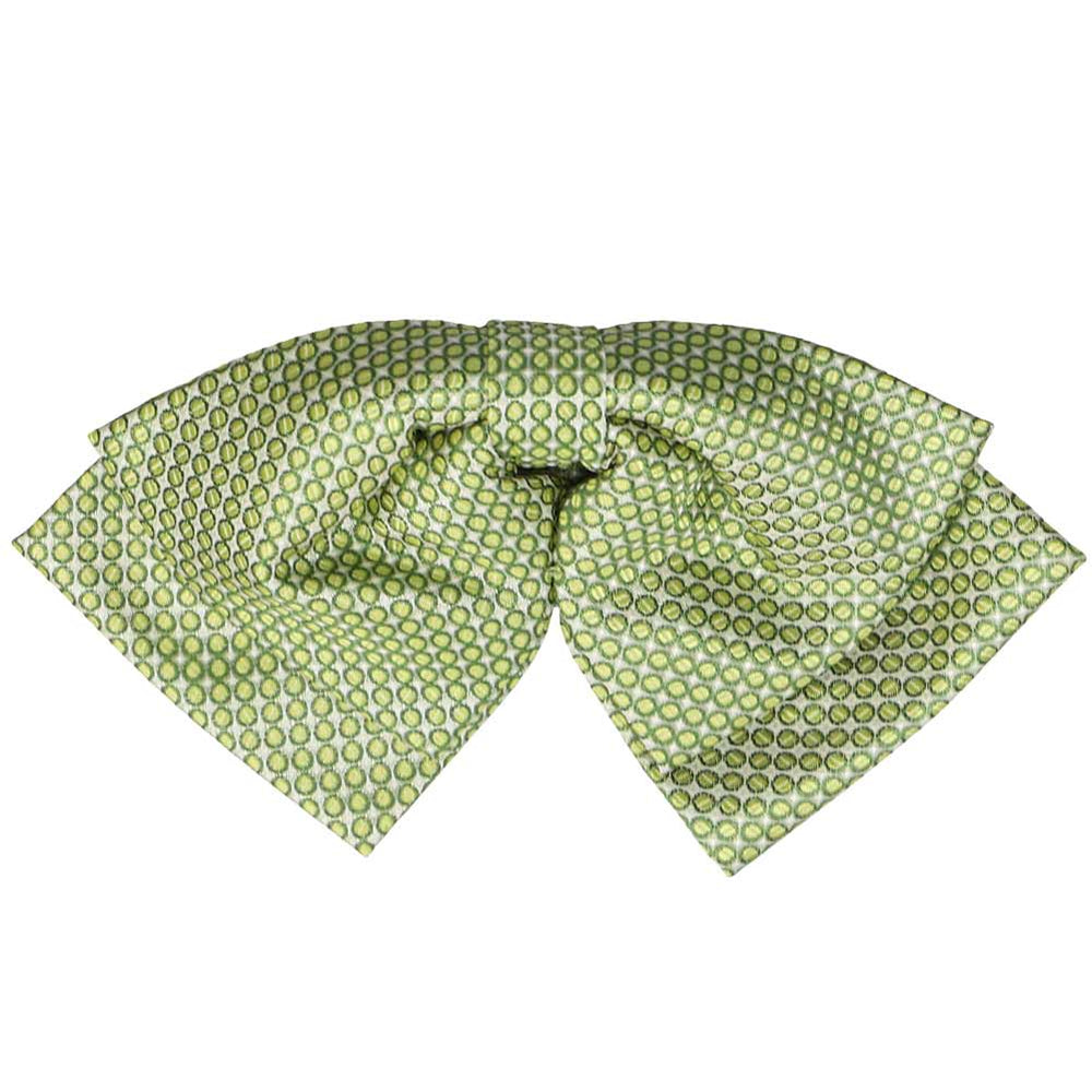 Light green grain pattern floppy bow tie, front view