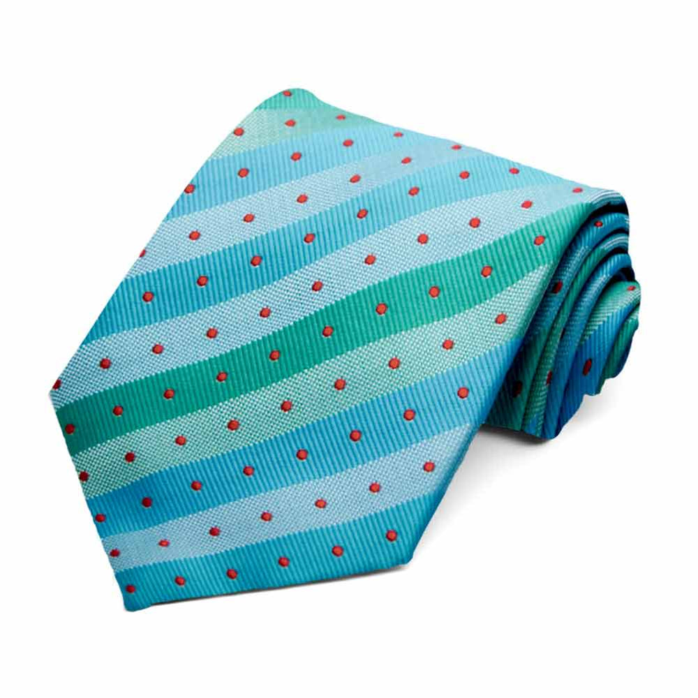 Aqua Manchester Striped Necktie