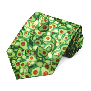 A random array of avocados on a necktie.