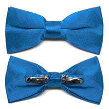 Load image into Gallery viewer, Azure Blue Clip-On Bow Tie