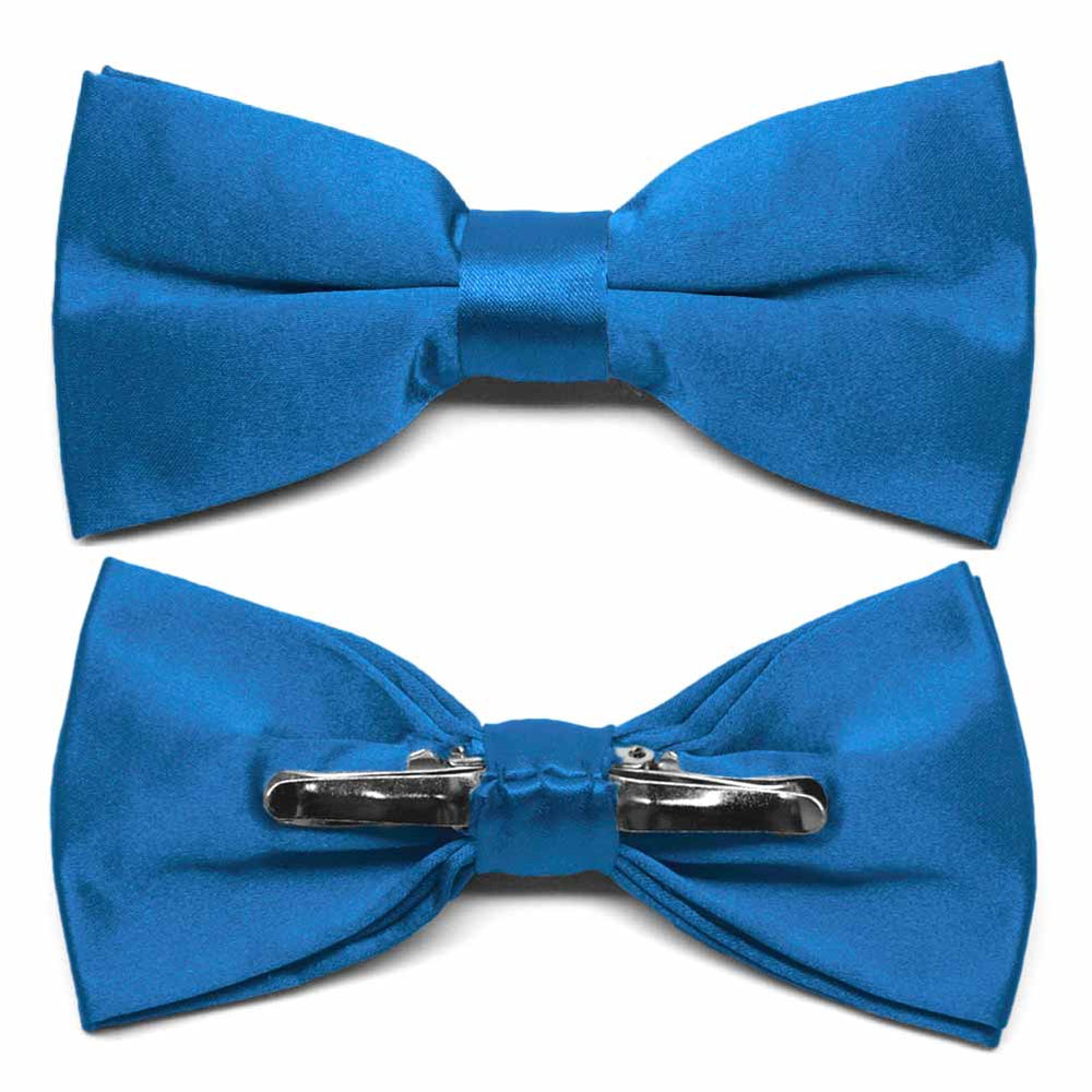 Azure Blue Clip-On Bow Tie