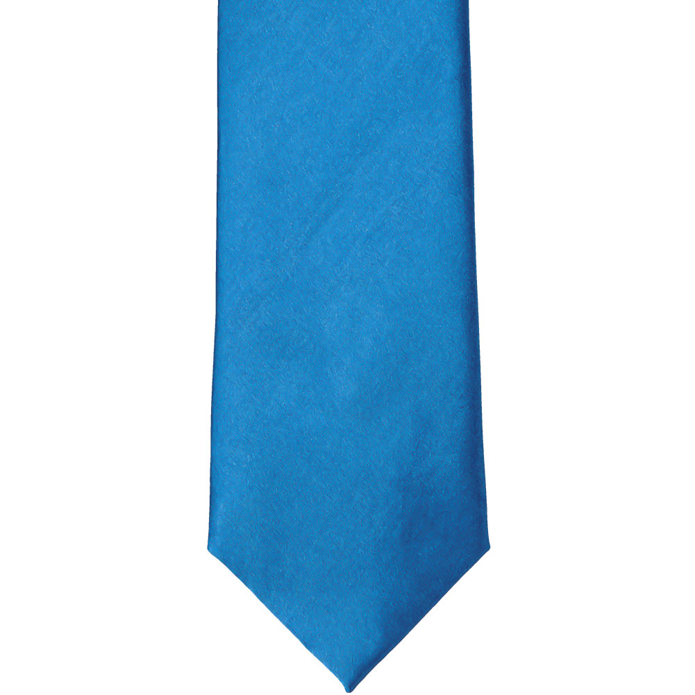 Azure Blue Solid Color Necktie Shop at TieMart TieMart, Inc.