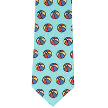 Load image into Gallery viewer, Front view beach ball novelty tie in blue