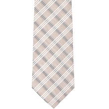 Load image into Gallery viewer, Front view of a beige plaid tie